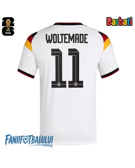 Germania Nick Woltemade #11 Tricou Fotbal Replică Mondial 2026 Barbati Acasa Germania Nick Woltemade #11 Tricou Fotbal Replică Mondial 2026 Barbati Acasa